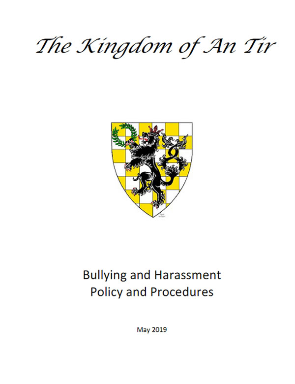 An Tir Bullying and Harassment Policy and Procedures